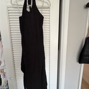 Free People Black Halter Midi Dress